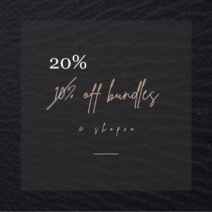 BUNDLE + SAVE (NOW 20%!!!)